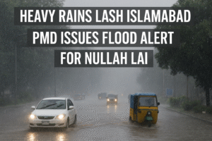 Heavy Rains in Islamabad PMD Issues Flood Alert for Nullah Lai