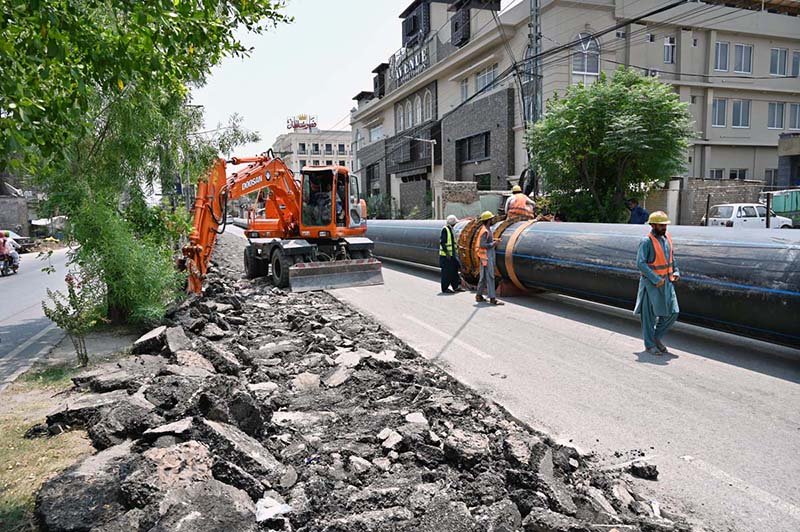 Massive Water Pipeline Installation Underway on Saidpur Road