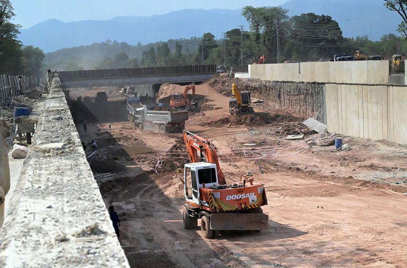 Construction Underway on Park Road Underpass in Islamabad