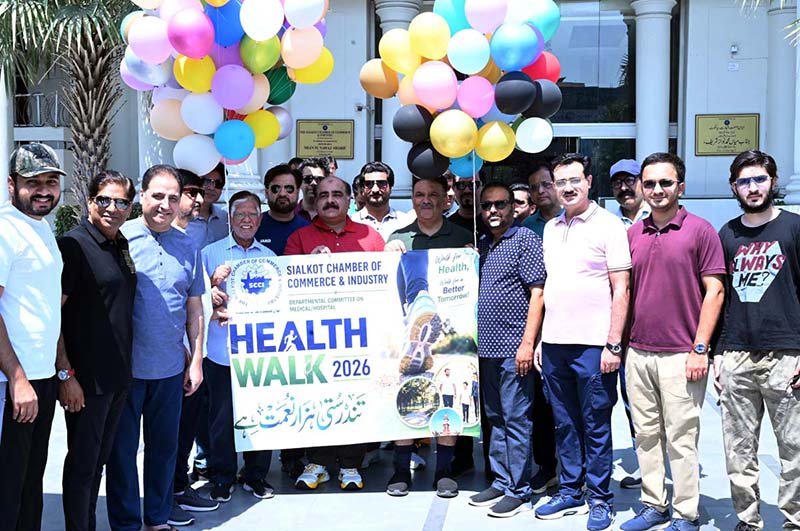 Business Leaders Guide Health Walk in Sialkot