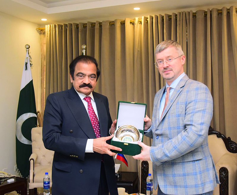Rana Sanaullah Meets Russian Ambassador in Islamabad