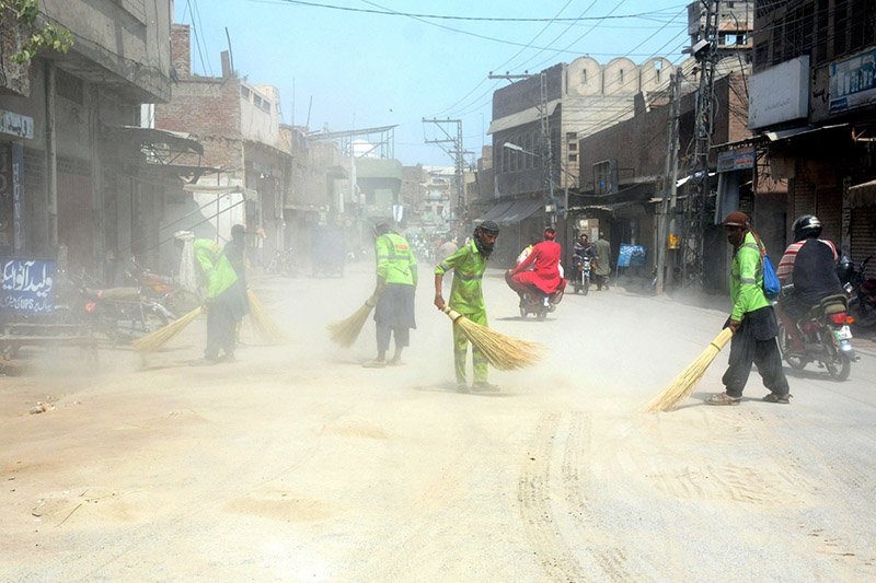 Sanitary Workers Clean Doulat Gate After Ashura Procession
