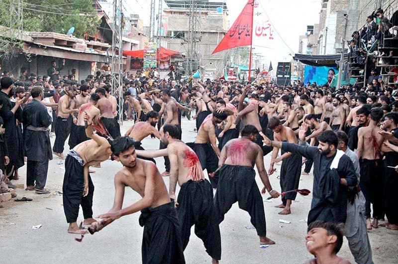 Muharram Procession Observed with Traditional Mourning Rituals in Rahmatpur