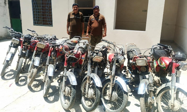 Rawalpindi Police Recover Nine Stolen Motorcycles, Arrest Two Suspects