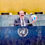 Rana Mashood Ahmed Khan Highlights Football’s Role in Youth Mental Health at UN Event
