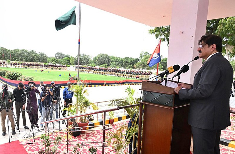 Sindh CM Murad Ali Shah Attends 132nd Police Training Parade in Karachi