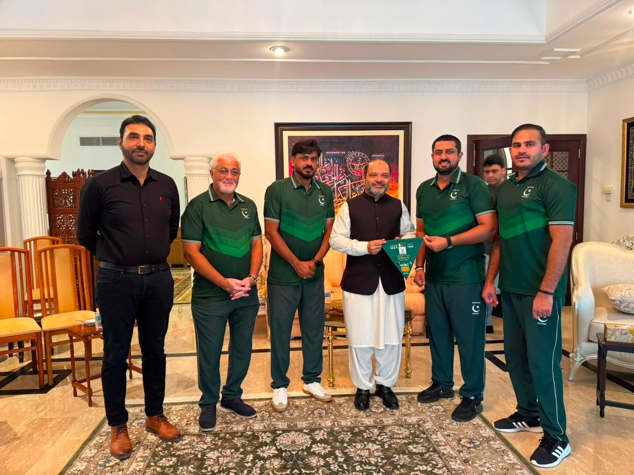 Pakistan U21 Hockey Team Honored By Ambassador In Oman