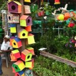 Lahore Vendor Showcases Handmade Wooden Bird Nests at Local Nursery