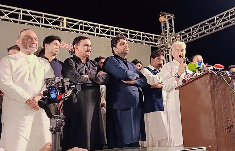 Defense Minister Khawaja Asif Addresses PML-N Workers in Sialkot