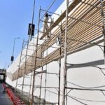 Labourers Enhance Lahore’s Abdul Sattar Edhi Underpass with New Paintwork